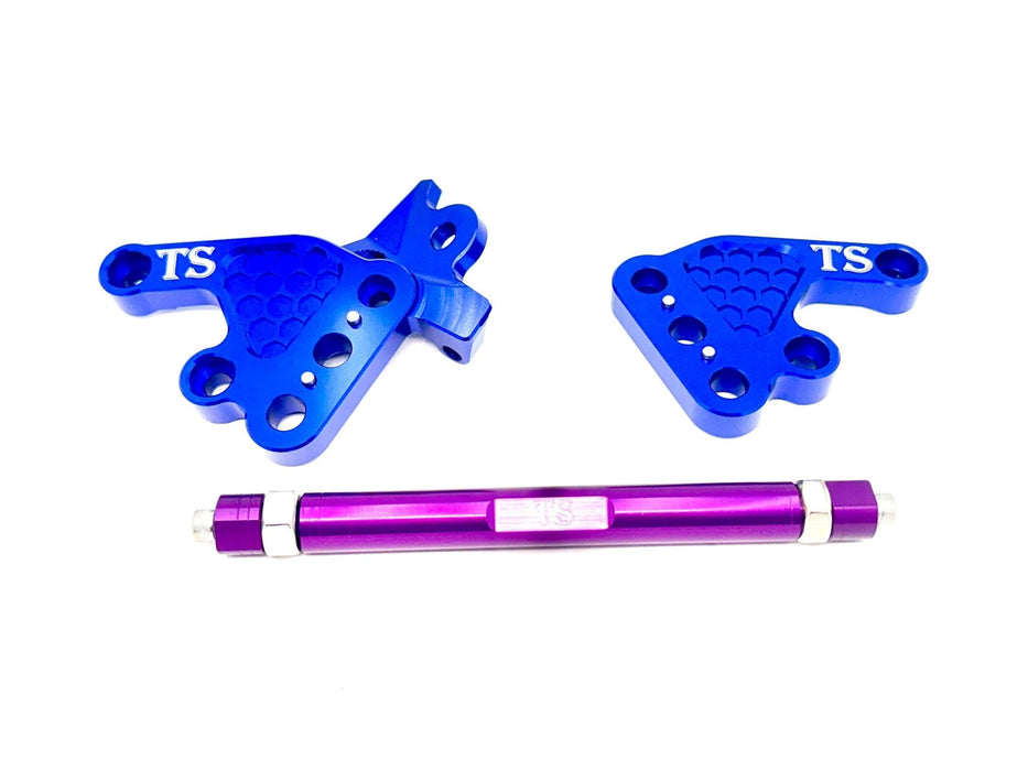 Titanium Surron Custom CNC Aluminum Footpeg Bracket Assembly Talaria MX3 MX4 MX5 Blue / Purple Footpeg bracket assembly