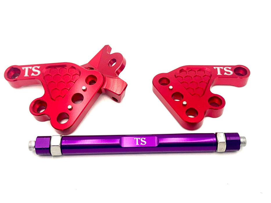 Titanium Surron Custom CNC Aluminum Footpeg Bracket Assembly Talaria MX3, MX4, MX5