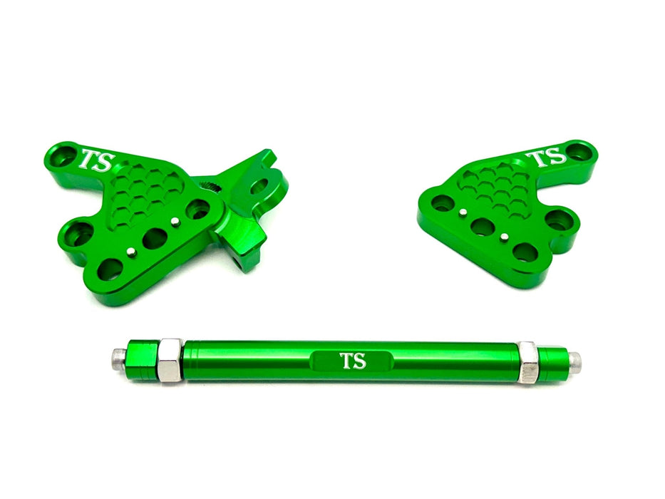 Titanium Surron Custom CNC Aluminum Footpeg Bracket Assembly Talaria MX3 MX4 MX5 Green / Green Footpeg bracket assembly