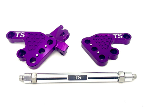 Titanium Surron Custom CNC Aluminum Footpeg Bracket Assembly Talaria MX3 MX4 MX5 Purple / Silver Footpeg bracket