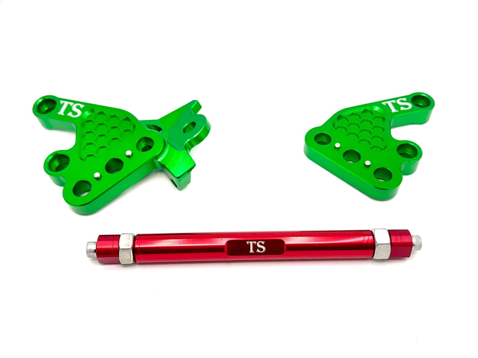 Titanium Surron Custom CNC Aluminum Footpeg Bracket Assembly Talaria MX3 MX4 MX5 Green / Red Footpeg bracket assembly