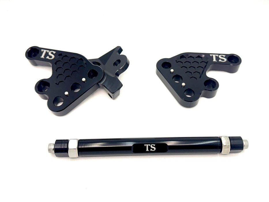 Titanium Surron Custom CNC Aluminum Footpeg Bracket Assembly Talaria MX3 MX4 MX5 Black / Black Footpeg bracket assembly
