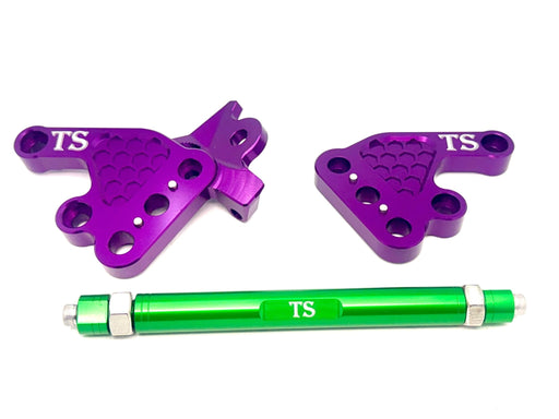 Titanium Surron Custom CNC Aluminum Footpeg Bracket Assembly Talaria MX3 MX4 MX5 Purple / Green Footpeg bracket