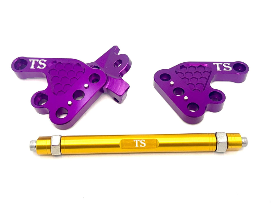 Titanium Surron Custom CNC Aluminum Footpeg Bracket Assembly Talaria MX3, MX4, MX5