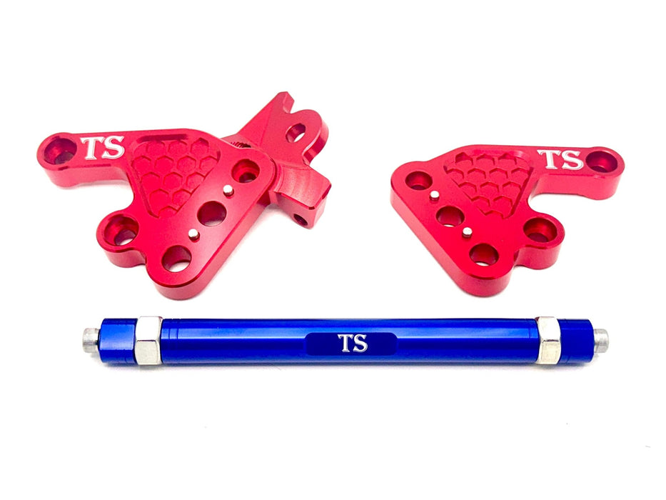 Titanium Surron Custom CNC Aluminum Footpeg Bracket Assembly Talaria MX3 MX4 MX5 Red / Blue Footpeg bracket assembly