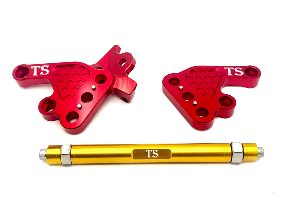 Titanium Surron Custom CNC Aluminum Footpeg Bracket Assembly Talaria MX3, MX4, MX5