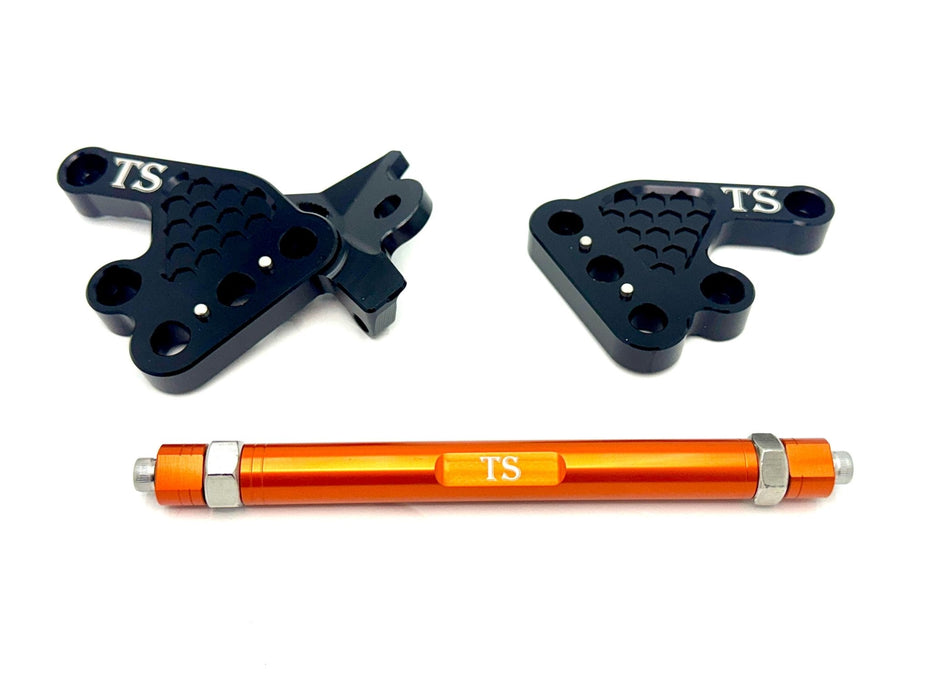 Titanium Surron Custom CNC Aluminum Footpeg Bracket Assembly Talaria MX3 MX4 MX5 Black / Burnt Orange Footpeg bracket