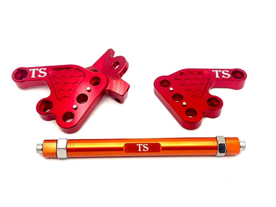Titanium Surron Custom CNC Aluminum Footpeg Bracket Assembly Talaria MX3, MX4, MX5