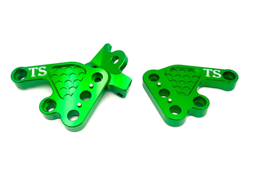 Titanium Surron Custom CNC Aluminum Footpeg Brackets for Talaria Sting MX3 MX4 MX5 Green / Talaria MX3 MX4 MX5 ONLY