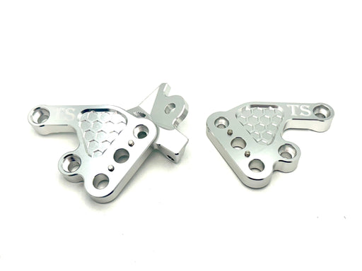 Titanium Surron Custom CNC Aluminum Footpeg Brackets for Talaria Sting MX3 MX4 MX5 Silver / Talaria MX3 MX4 MX5 ONLY
