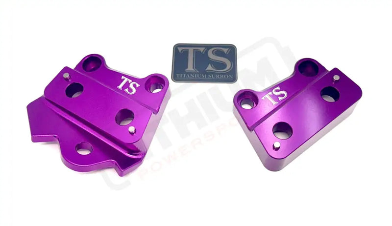 Custom CNC Aluminum Footpeg Brackets for Talaria X3 (XXX models) - Purple - Talaria X3 CNC footpeg brackets