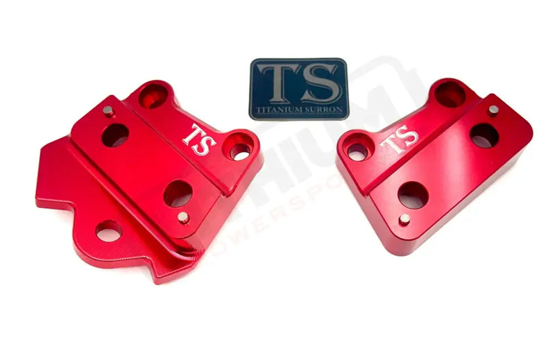 Custom CNC Aluminum Footpeg Brackets for Talaria X3 (XXX models) - Red - Footpeg Hardware