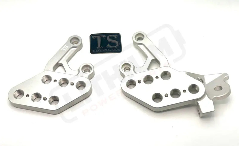 Custom CNC Aluminum Footpeg Drop Bracket for Surron LBX and E-Ride Pro Models - Silver / Surron LBX and Segway - Surron