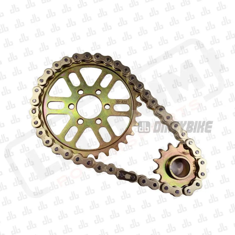 DB Primary Belt to Chain DB 420 Gold Series Conversion Kit Sealed X - Ring Surron LBX - Lithium Powersports