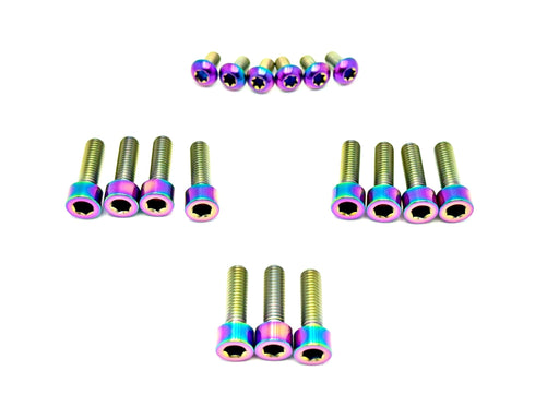 Titanium Surron Titanium DNM/ KKE Fork Bolt Kits Rainbow DNM/ KKE Fork Titanium Bolt Kit