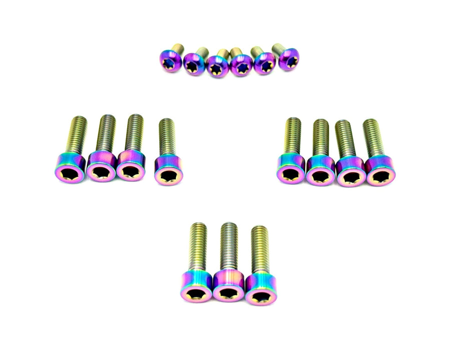 Titanium Surron Titanium DNM/ KKE Fork Bolt Kits Rainbow DNM/ KKE Fork Titanium Bolt Kit