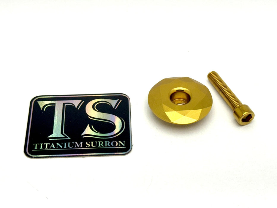 Titanium Surron E-moto Fork Stem Caps Surron Talaria E-Ride Pro E-moto Gold Stem Cap