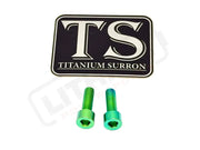 E-Moto Throttle Titanium Bolts - Green / OEM Throttle (see list) - Titanium Bolts
