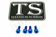 E-Ride Pro Display Protector Titanium Bolts - Blue - Titanium Hardware