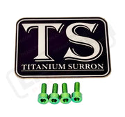E-Ride Pro Display Protector Titanium Bolts - Green - Titanium Hardware
