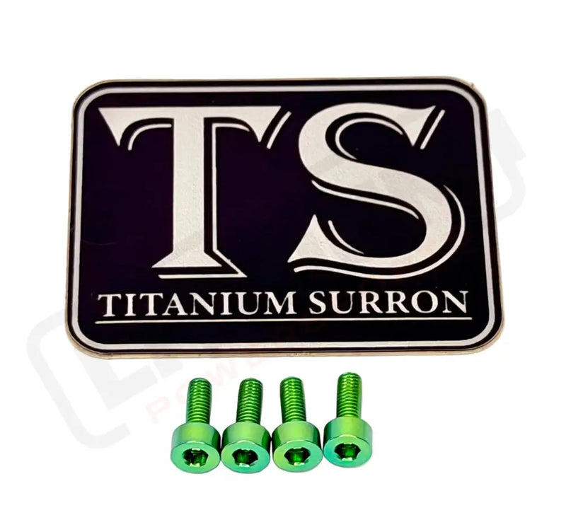 E-Ride Pro Display Protector Titanium Bolts - Green - Titanium Hardware