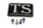 E-Ride Pro Display Protector Titanium Bolts - Rainbow - Titanium Hardware