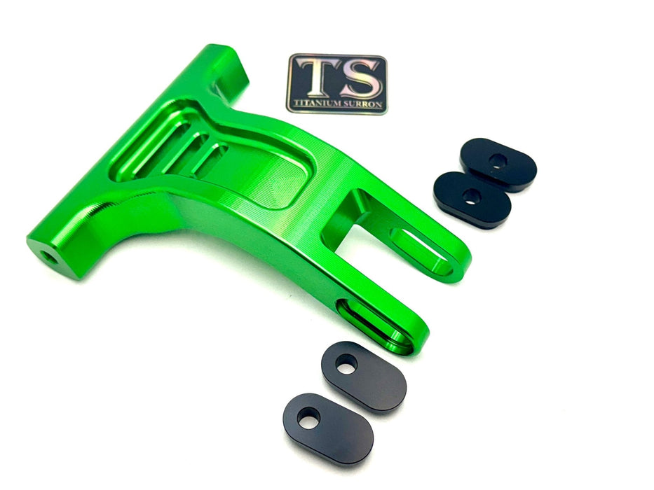 Titanium Surron E-Ride Pro Rear Suspension Triangle Green / Pro S and Pro SS 2.0/3.0 Rear linkage triangle E-Ride Pro
