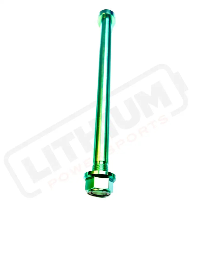 E-Ride Pro SS 2.0/ Pro S Titanium Rear Axle and Nut (2 Pieces) - Green - Titanium Bolts