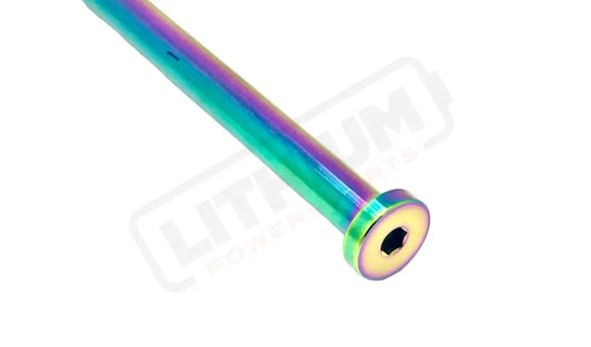 E-Ride Pro SS 2.0/ Pro S Titanium Rear Axle and Nut (2 Pieces) - Rainbow - Titanium Bolts