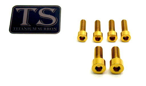 Titanium Surron E-Ride Pro SS / S Titanium Stem Bolt Kit Gold / Pro S/ Pro SS 2.0 (6 Pieces) Stem Bolts ERP