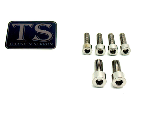 Titanium Surron E-Ride Pro SS / S Titanium Stem Bolt Kit Raw Titanium (Silver) / Pro S/ Pro SS 2.0 (6 Pieces) Stem