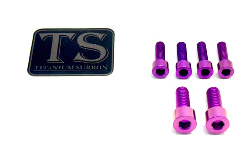 Titanium Surron E-Ride Pro SS / S Titanium Stem Bolt Kit Purple / Pro S/ Pro SS 2.0 (6 Pieces) Stem Bolts ERP