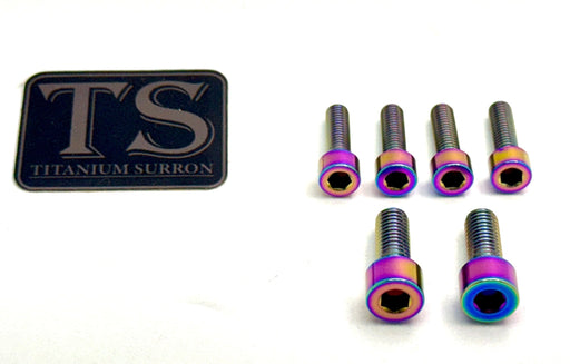Titanium Surron E-Ride Pro SS / S Titanium Stem Bolt Kit Rainbow / Pro S/ Pro SS 2.0 (6 Pieces) Stem Bolts ERP