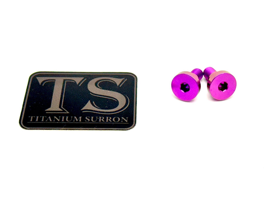 Titanium Surron Titanium Battery Lid Bolts - E-Ride Pro - (Two Pcs) Purple ERP Battery lid bolts