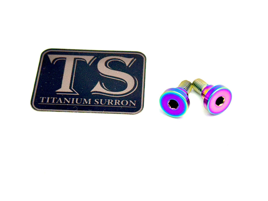 Titanium Surron Titanium Battery Lid Bolts - E-Ride Pro - (Two Pcs) Rainbow ERP Battery lid bolts