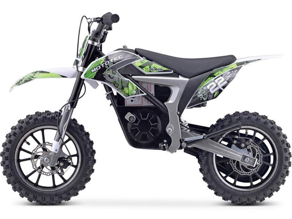 MotoTec 36v 500w Demon Electric Dirt Bike Lithium - Built eBikes