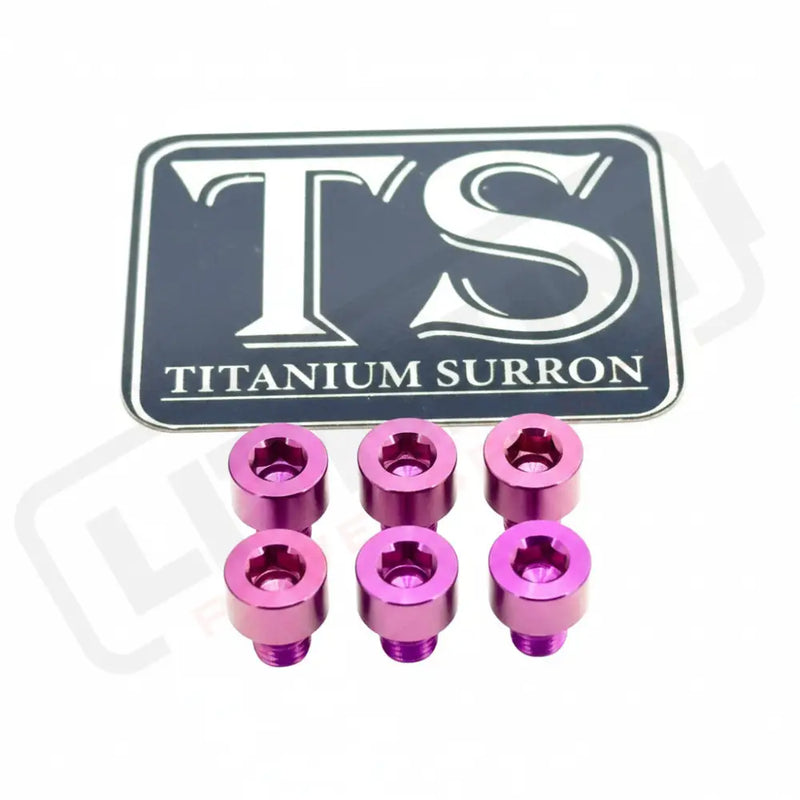 EBMX X9000 Heat Sink Titanium Bolt Kits (6) - Purple - Titanium Bolts