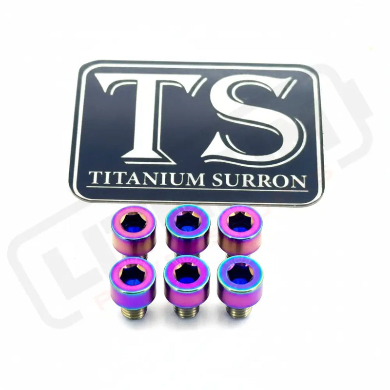 EBMX X9000 Heat Sink Titanium Bolt Kits (6) - Rainbow - Titanium Bolts
