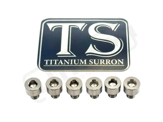 EBMX X9000 Heat Sink Titanium Bolt Kits (6) - Silver (raw) - Titanium Bolts
