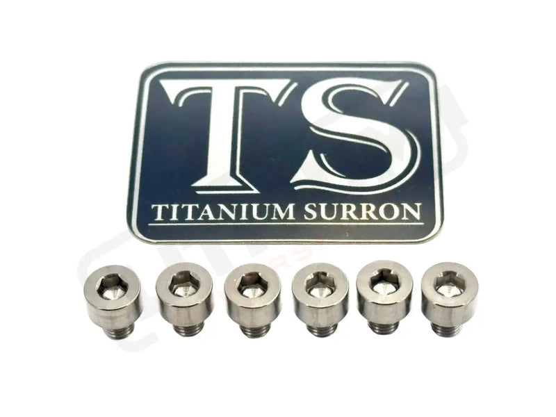 EBMX X9000 Heat Sink Titanium Bolt Kits (6) - Silver (raw) - Titanium Bolts