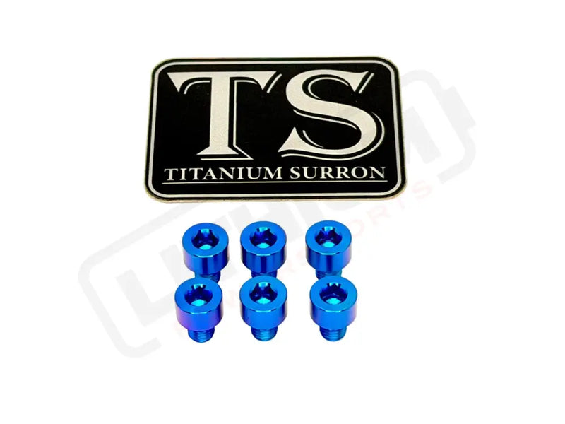 EBMX X9000 Heat Sink Titanium Bolt Kits (6) - Teal - Titanium Bolts