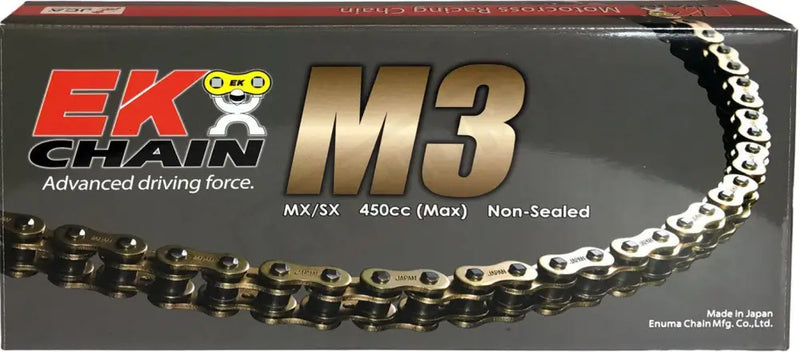 EK Chain M3 Non - Sealed 520 - 120L Gold - Lithium Powersports