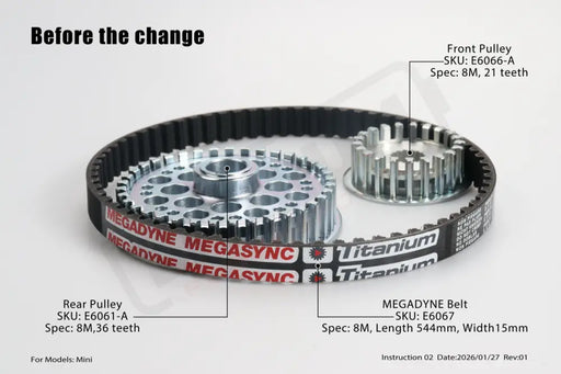ERide Pro E6067 - Drive Belt 15mm(Old version) - Parts