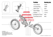 ERide Pro S SS2.0/SS3.0/SR E7967 - Rear Wheel Bearing - Parts
