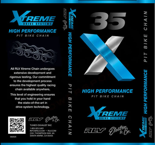 Extreme High Performance 35 RLV / E&C Pit Bike Chain - Lithium Powersports