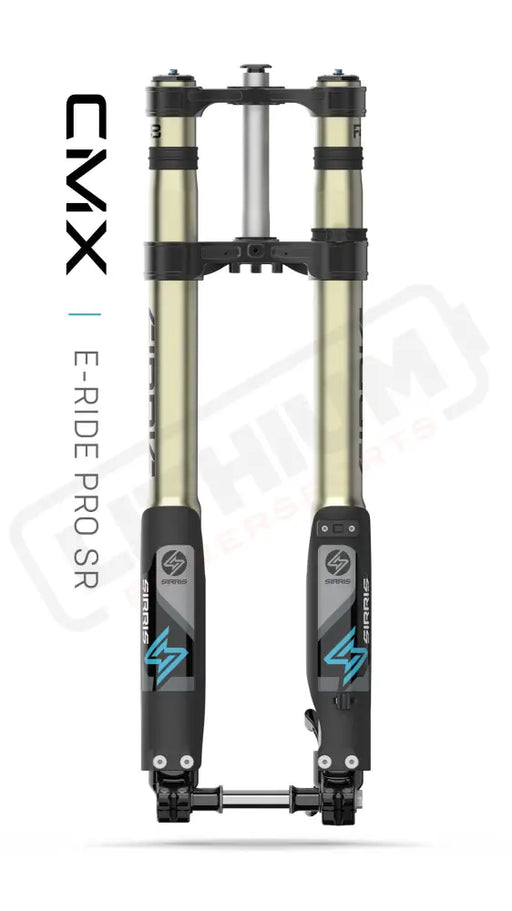 F43 CMX Tune | Tool Free LSC | 220 mm Travel | E-Ride Pro SR - Medium (140-180 lb) / CMX - Standard Clamp / Black - Fork