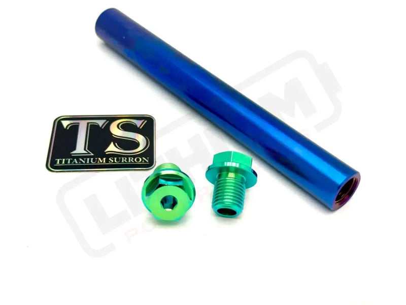 FastAce ALX13RC 2.0 Fork Titanium Axle and Two Axle Bolts (3 Pieces) - Green / ALX13RC (2.0 Forks) - Titanium Bolts