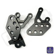 Foot Peg Drop Bracket | CNC Aluminum | Surron LBX | E RIDE PRO Black Foot Peg Bracket