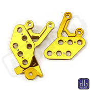 Foot Peg Drop Bracket | CNC Aluminum | Surron LBX | E RIDE PRO Gold Foot Peg Bracket