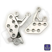 Foot Peg Drop Bracket | CNC Aluminum | Surron LBX | E RIDE PRO Silver Foot Peg Bracket